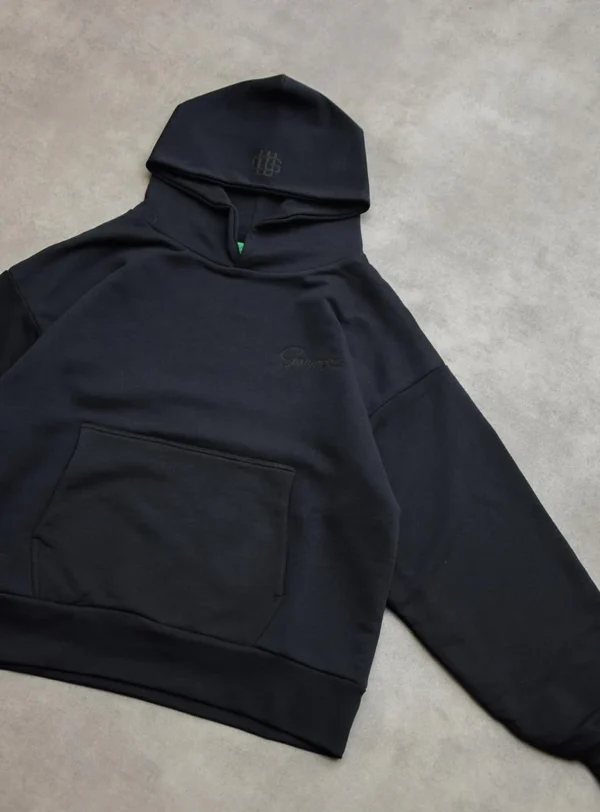 Garment Workshop Double Layer Hoodie Black – Bild 2